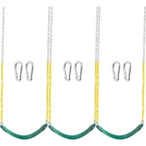 JOYFY 3 Pack Heavy Duty with 66" Chain Swing Set with Snap Hooks