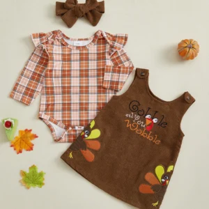 Thanksgiving Baby Girl Outfit Set