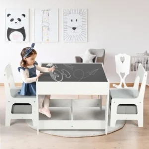 Table and Chair Set, 3 in 1 Activity Table