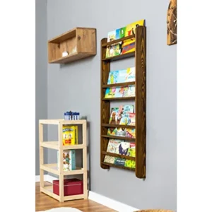 Handmade Solidwood Wall Mounted Montessori Bookshelf