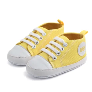 Infant Boys Girls Slip-On Canvas Sneakers Lightweight Casual Shoes Soft Sole First Walkers Toddler High Tops
