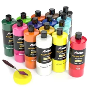 Large Bulk Acrylic Paint Set, 473 ml/16 fl oz,Matte Finish, Rich Pigments, Non-Toxic Paints for Painting on Canvas Crafts Wood