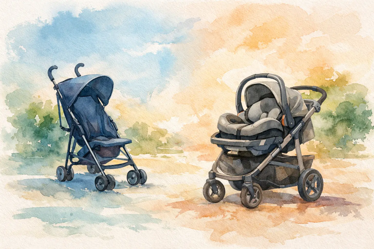 Umbrella Stroller vs Travel System for Families